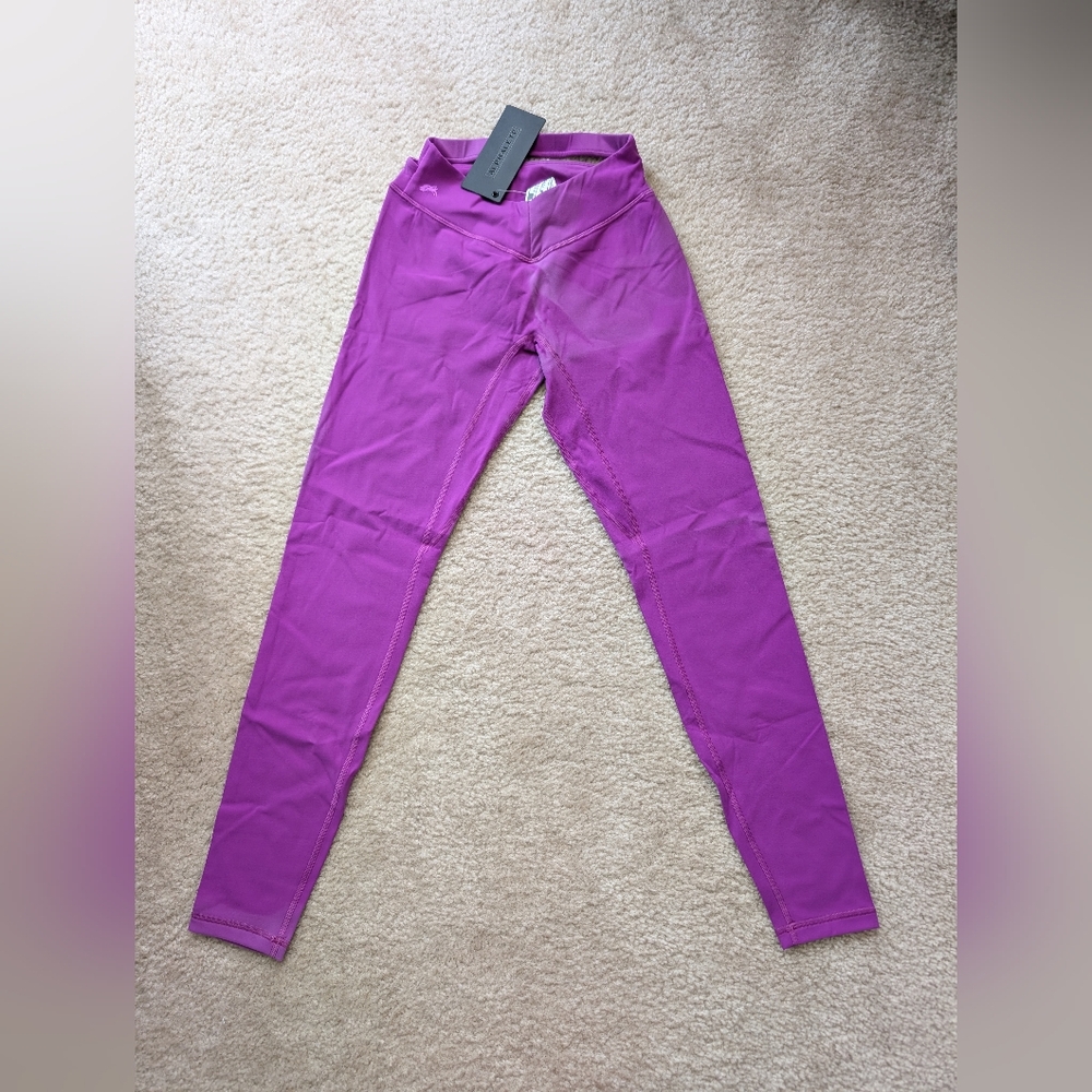 Alphalete Purple Leggings Slim Fit Full-Length
